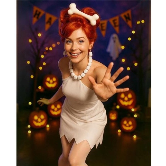 Orange Bun Wig for Women & Cosplay Wig Accessories - Convenient Set main image 6